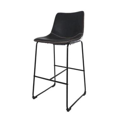 Imagem de Banqueta Alta Vintage Munich Preta - Cadeiras INC