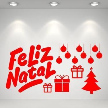 Imagem de Adesivo Natalino Para Decoração De Loja 50X100Cm - Beni Store