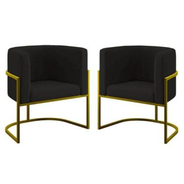 Imagem de Kit 02 Cadeiras Poltrona Lua para Sala Quarto Balaqui Decor - B Balaqu