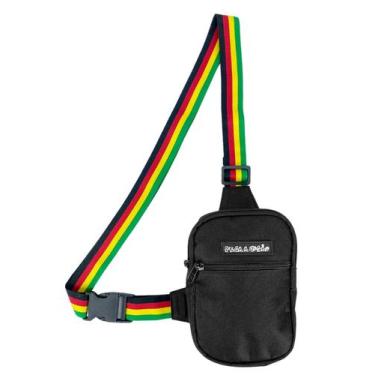 Imagem de Mini Bolsa Lateral Shoulder Bag Masculina Pega Visão Alça Reggae - MP 