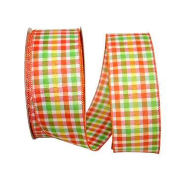 Imagem de Reliant Ribbon 92570W-C01-40K Fita xadrez de valor diário com fio, 5,8 cm x 40 metros, combo # C