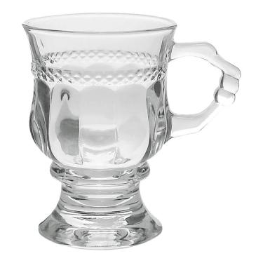 Imagem de Caneca De Café 117ml Hanover Vidro Cristalino Transparente Xícara Em Casa Tem