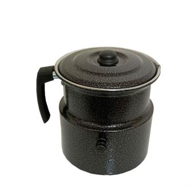 Imagem de Leiteira Fervedor De Leite Com Apito 2l Preta Craqueada