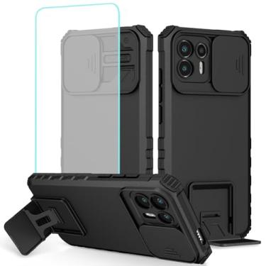 Imagem de Tothedu Capa para Moto G50 5G, Motorola G50 5G XT2149-1 com protetor de tela de vidro temperado e capa de câmera deslizante, capa protetora de telefone com suporte resistente para Motorola Moto G50 5G
