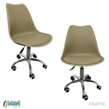 Imagem de Kit 2 Cadeiras Office Giratória Chicago PU Várias Cores - Fratini, Fen