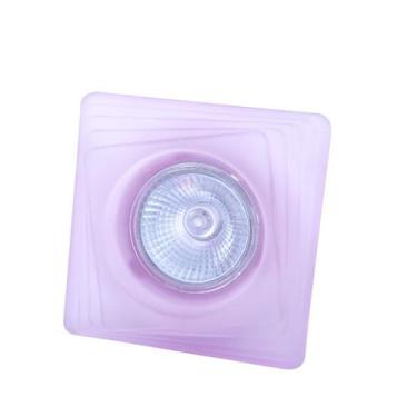 Imagem de Spot Dicroica Vidro Quadrado (Com Lampada) - Home Line, Salmão, 110V