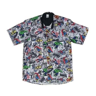 Imagem de Camisa Vingadores Gibi Festa Adulta - ateliê iza rocha, P