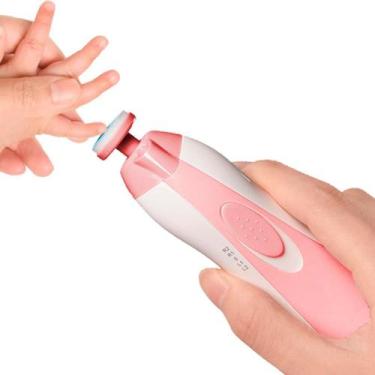 Imagem de Cortador Infantil Elétrico de Unhas Estilo Cor de Marrom com 6 Refis -