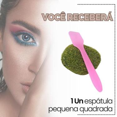 Imagem de Kit Placa E Espátula Aço Inox Plástica Para Maquiagem - Escolha Seu Ki