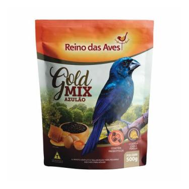 Imagem de Reino das Aves Gold Mix Ração Azulão 500g 