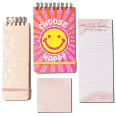 Imagem de ABG Accessories Conjunto de bloco de notas diário com 4 peças, caderno de geladeira com ímã, bloco de planejamento diário para planejamento de refeições e lista de compras semanal, lembretes de mesa e