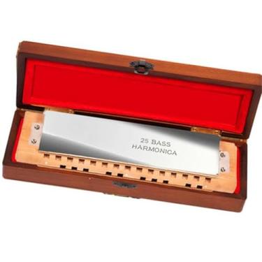 Imagem de Para Iniciantes harmônica 25 Buracos Melodia Baixo Gaita Pente De Madeira Armonica A Bocca Instrumento Musical Boca Ogan Harpa