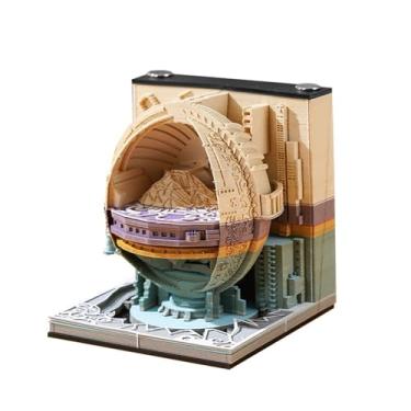 Imagem de Bloco de notas 3D Magical City Escultura de papel do rasgado à mão, requintado criativo antiaderente Sticky Note DIY Post Notes, cartões para escritório, ornamentos (Magical City)