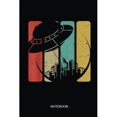 Imagem de Alien Notebook: Retro Sci Fi Alien Abduction Unidentified Flying Object Ufo | Alien Journal, Lined Journal Ufo, Ufo Journal, Lined Journal Alien, Size 6 X 9", 120 Pages.