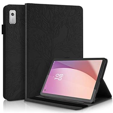 Imagem de TIPOYOROO Capa para Lenovo Tab M9 9 polegadas (TB-310FU, lançado em 2023), capa dobrável fina de couro PU leve com suporte para cartão para tablet Android Lenovo Tab M9 9 2023 - Preto