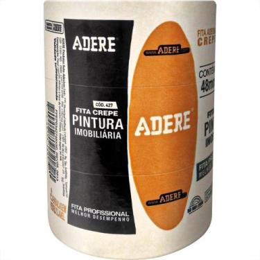 Imagem de Fita Crepe Adere Para Pintura Imobiliaria 427 Profissional 48Mm X 50M 