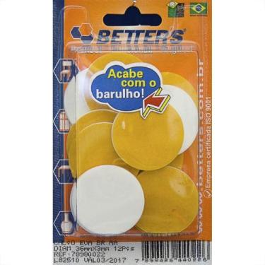 Imagem de Calco Eva Auto Adesivo Redondo Branco 36 X 3Mm 12 Pecas 022 Bribts0000