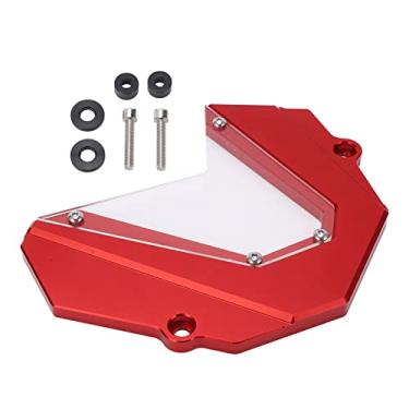 Imagem de Tampa da Roda Dentada Dianteira da Motocicleta, Capa de Protetor de Proteção contra Roda Dentada de Alumínio CNC para MT-09/FZ09 2013-2017-RED (Vermelho)