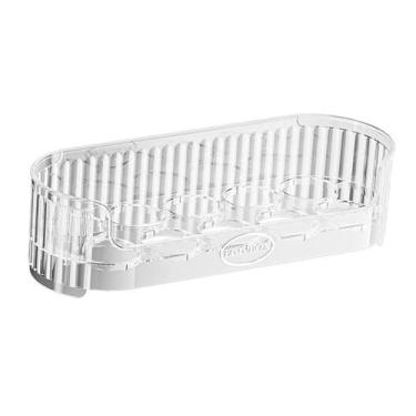 Imagem de WeiLaiKeQi Porta de ovo para recipiente de ovo da geladeira, reutilizável refrigerador de ovos de ovo de bandeja de ovo para a porta da geladeira