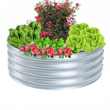 Imagem de Suporte Redondo em Metal para Horta 120x28cm - Montar & Plantar