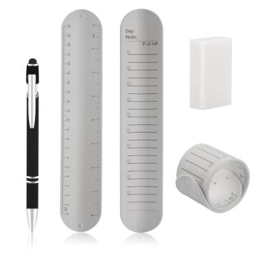 Imagem de 1PCS Reusable Waterproof Silicone Memo Wristband,Erasable Writing Bracelet with Pen Eraser,Wearable Notepad for To-Do Lists,Study Task Planning（White)