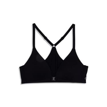 Imagem de Calvin Klein Sutiã nadador feminino com fecho frontal, Preto, (34) 34A