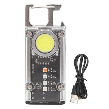 Imagem de Lanterna de LED de Mini Qanyegn, lanterna magnética recarregável forte, lanterna pequena de sucção para camping, ao ar livre (Silver)