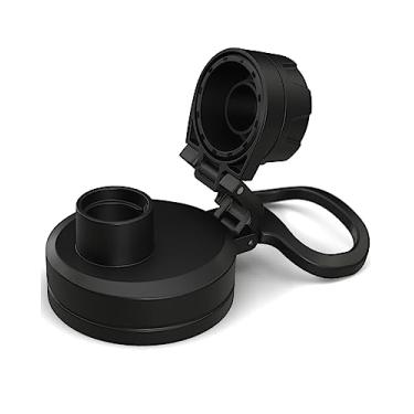 Imagem de Hydrapeak Tampa Chug com alça flexível - Serve para todas as garrafas de água isoladas de boca larga, tampa de garrafa à prova de vazamento e derramamento (preto)