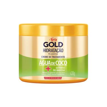 Imagem de Máscara de Tratamento Hidratação Profunda 430g Niely Gold Água de Coco e Babosa Anti-Sal