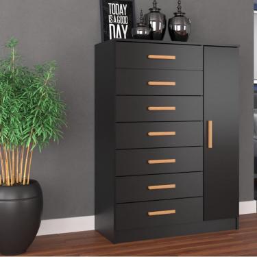 Imagem de Cômoda 7 Gavetas 1 Porta New Mônaco Evidencia