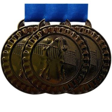 Imagem de Kit 60 Medalhas Volei Esporte Honra Mérito Participação 45mm bronze