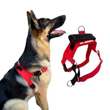 Imagem de Coleira Peitoral Anti-puxão para Cães Fortes Tamanho G - Canadá K9 (vermelho)