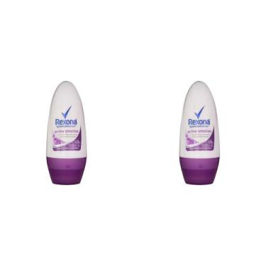 Imagem de Kit 2 Und Desodorante Rexona Roll-on Feminino Active Emotion 48h 50ml