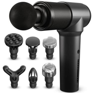 Imagem de Turonic GM5 Massage Gun - Deep Tissue Massager for Muscle Relax & Pain Relief (Foot, Back, Neck, Shoulder, Leg, Calf) - 5 Speeds, 7 Massage Heads - Quiet Electric Handheld Percussion Massage Gun