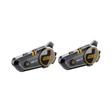 Imagem de Capacete de Motocicleta com Interfone Bluetooth 5.3 - À Prova D'Água (