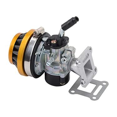 Imagem de GOOFIT Carburador de 19 mm com filtro de ar de 58 mm para 2 tempos 37cc 39cc 49cc 66cc 70cc 80cc motor motorizado bicicleta bolso moto scooter quadriciclo quadriciclo