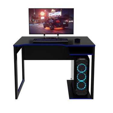 Imagem de Mesa Para Escritório Home Office Gamer Me4161 Mdp Preto/Azul