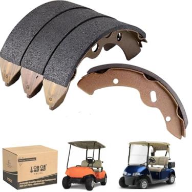 Imagem de Conjunto de tênis de freio de substituição para E-Z-GO G&E 1997-Up, também elétrico 1996 TXT, RXV Gas 2008-Up. Para Yamaha G&E 1993-up, G14, G16 e G19. 4/conjunto.