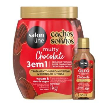 Imagem de Salon Line Kit Creme 1kg + Óleo Reparador 50ml Cachos Dos Sonhos Multy