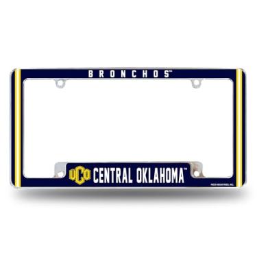 Imagem de Rico Industries NCAA Central Oklahoma Bronchos 30,5 cm x 15,2 cm Moldura de placa automotiva cromada para carro/caminhão/SUV