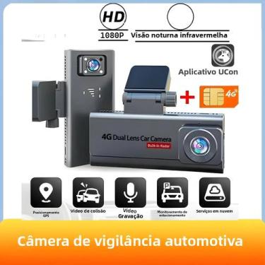 Imagem de Câmera Dupla 2K Dash Cam 4G LTE Detecção De Estacionamento Humano 3x94
