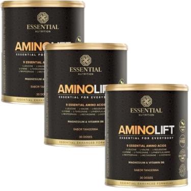 Imagem de Kit 3x Aminolift Tangerina - (375g / 30 Doses) - Essential Nutrition
