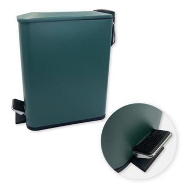Imagem de Lixeira De Cozinha Banheiro Slim 5 Litros Luxo - Verde