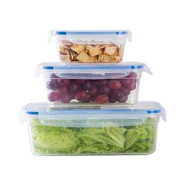 Imagem de Jogo de potes de vidro herméticos Lock azul 03 peças - Casambiente