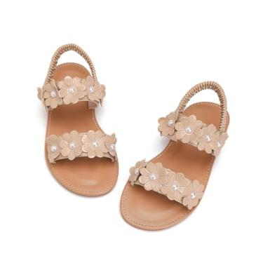 Imagem de Wxiaoduu Sandálias Infantis Para Meninas, Sapatos Sociais De Verão Bebês E Meninas (808-43-Marrom, Infantil, 7, Numérico, Sistema Tamanhos Calçados Dos Eua, Médio)