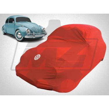 Imagem de Capa De Tecido Para Carro Fusca - MZ Auto Parts, Vermelha