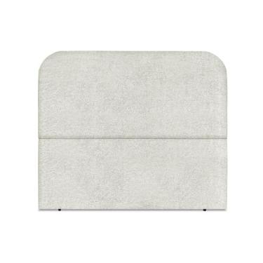 Imagem de Cabeceira Estofada Queen Alana 160cm Boucle Cinza Claro Com Frame - SR