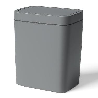 Imagem de Lixeira Tampa Abertura Inteligente Slim Plástico Capacidade de 15 Litros Para Cozinha Banheiro Escritório
