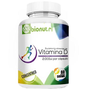Imagem de Vitamina D 2000UI 120 Cápsulas 500 Mg - Bionutri-Unissex