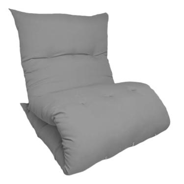 Imagem de Almofada Futon Espreguiçadeira Colchonete Solteiro 60X170cm(cinza)